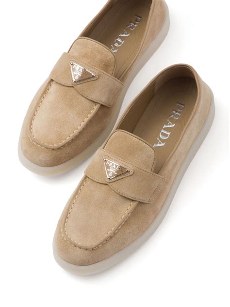 prada suede loafers womens|prada high heeled loafers.